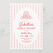 Pink Red Galentine's Party Invitation Kaart (Voorkant)