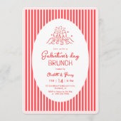 Pink Red Galentine's Party Invitation Kaart (Voorkant)