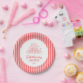 Pink Red Galentine's Party Papieren Bordje (Feest)