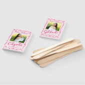 Pink Red Hand Drawn Doodle Graduation 2 Photo Fun Handwaaier (Niet-gemonteerd)