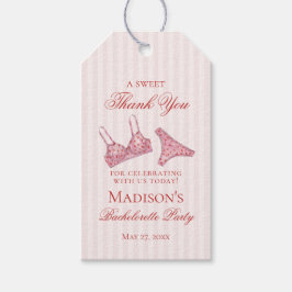 Pink & Red Heart Lingerie Bachelorette Party Favor Cadeaulabel