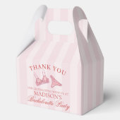 Pink & Red Heart Lingerie Bachelorette Party Gable Bedankdoosjes (Voorkant)