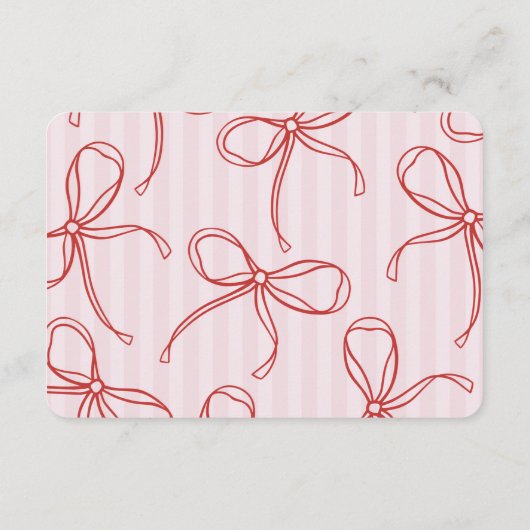 Pink & Red Heart Lingerie Shower Details Informatiekaartje (Achterkant)