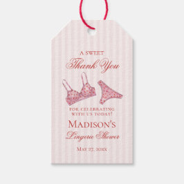 Pink & Red Heart Lingerie Shower Panty Party Favor Cadeaulabel