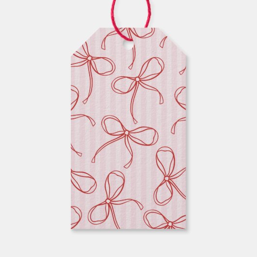 Pink & Red Heart Lingerie Shower Panty Party Favor Cadeaulabel (Achterkant)