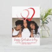 Pink Red Hearts Galentine's day Friends Feestdagenkaart (Staand voorkant)