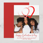 Pink Red Hearts Galentine's day Friends Feestdagenkaart (Voorkant / Achterkant)