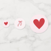 Pink Red Hearts Little Sweetheart Valentine Confetti (Voorkanten)