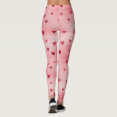 Pink Red Hearts Name Leggings (Achterkant)