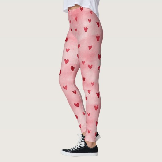 Pink Red Hearts Name Leggings (Links)