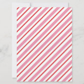 Pink Red Holiday Candy Cane Kerstverlanglijst Kaart (Achterkant)