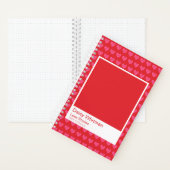Pink & Red Illustrated Hearts Spiral Notebook Notitieboek (Binnen)