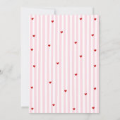 Pink Red Little Sweetheart Baby Shower Invitation Kaart (Achterkant)