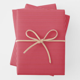 Pink red merry bright stripe Christmas Inpakpapier Vel