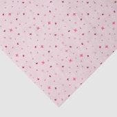 Pink & Red Mini Stars and Hearts Pattern Tissuepapier (Detail)