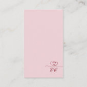 Pink Red Modern Mix and Match Wedding RSVP Card Visitekaartje (Achterkant)