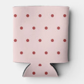 Pink & Red Polka Dot Pattern Fun Pastel Party Blikjeskoeler (Voorkant)