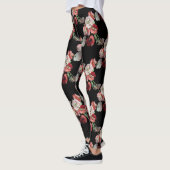 Pink & Red Poppies Pattern Aangepast Leggings (Links)