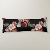 Pink & Red Poppies Pattern Aangepast Lichaamskussen (Achterkant)
