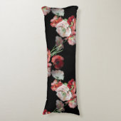 Pink & Red Poppies Pattern Aangepast Lichaamskussen (Voorkant Verticaal)