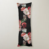 Pink & Red Poppies Pattern Aangepast Lichaamskussen (Achterkant (Verticaal))