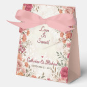 Pink & Red Romantic Rose Spring Wedding  Bedankdoosjes (Voorkant)