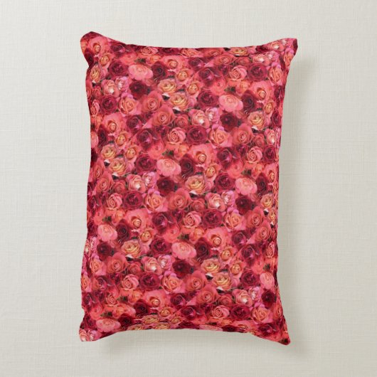 PINK RED ROSE FIELD ACCENT KUSSEN (Achterkant (Verticaal))