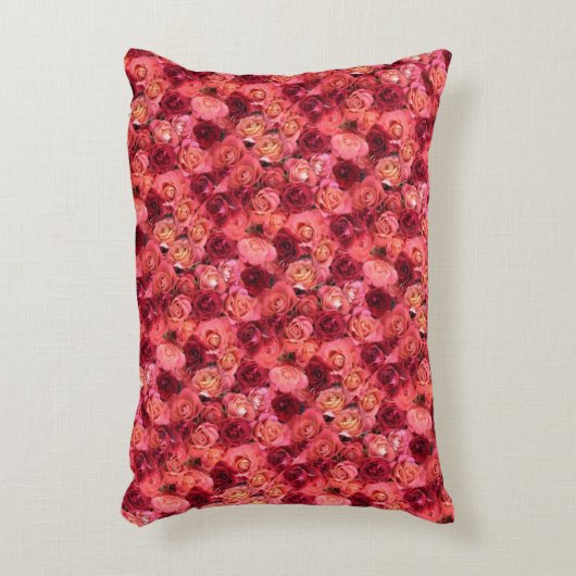 PINK RED ROSE FIELD ACCENT KUSSEN (Voorkant(Verticaal))