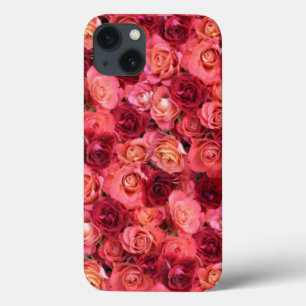 PINK RED ROSE FIELD iPhone 13 HOESJE