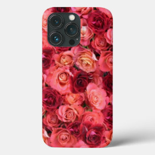 PINK RED ROSE FIELD iPhone 13 PRO HOESJE