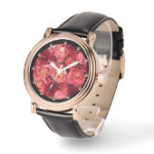 PINK RED ROSE FIELD HORLOGE (Hoek)
