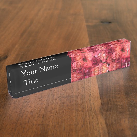 PINK RED ROSE FIELD NAAMBORDJE (Zijkant)