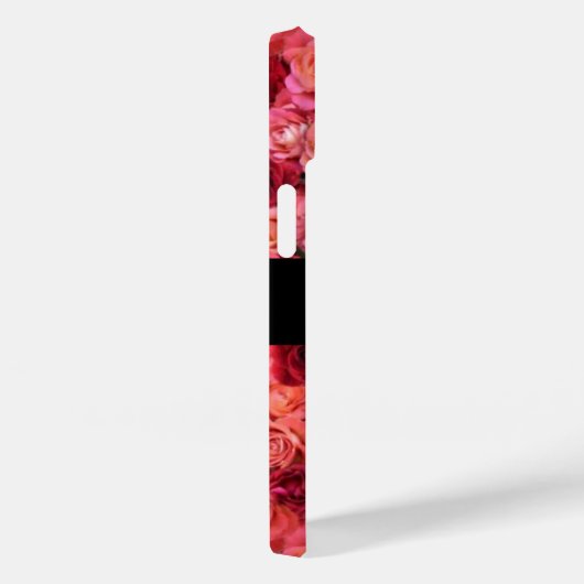 PINK RED ROSE FIELD, RED RUBY GEMSTONE MONOGRAM Case-Mate iPhone CASE (Achterkant / Rechts)