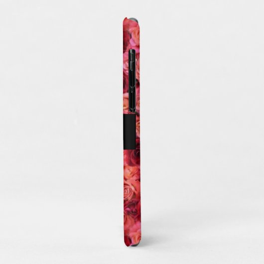 PINK RED ROSE FIELD, RED RUBY GEMSTONE MONOGRAM Case-Mate iPhone CASE (Achterkant/links)