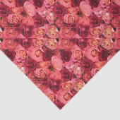 PINK RED ROSE FIELD TISSUEPAPIER (Detail)