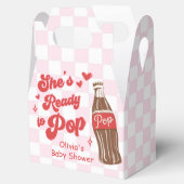 Pink Red She's Ready to Pop Baby Shower Bedankdoosjes (Geopend)