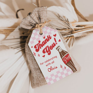 Pink Red She's Ready to Pop Baby Shower Cadeaulabel