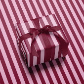 Pink red stripe Christmas Wrapping paper sheets