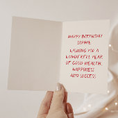 Pink & Red Sweet Dessert- Cute Heart Cake Birthday Kaart