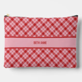 Pink + Red Tartan Large Etui (Voorkant)