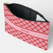 Pink + Red Tartan Large Etui (Open)