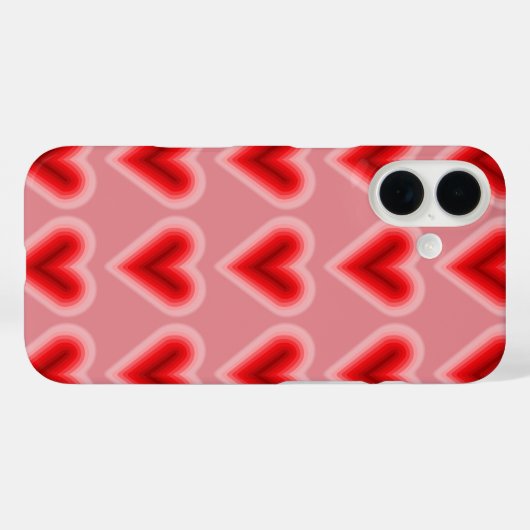 Pink & Red Valentine's Day Heart Case-Mate iPhone Case (Achterkant (horizontaal))