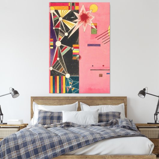 Pink Red Wassily Kandinsky Canvas Afdruk (Insitu (Slaapkamer))