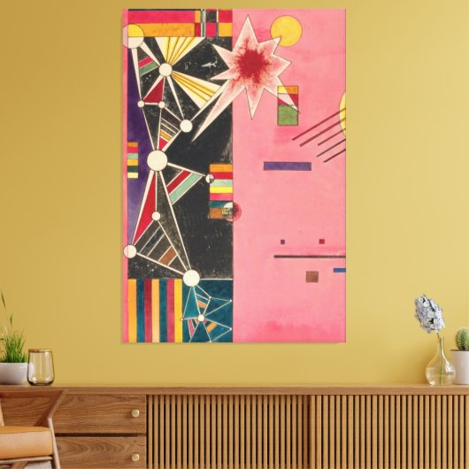 Pink Red Wassily Kandinsky Canvas Afdruk (Insitu (Woonkamer))
