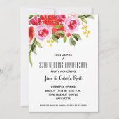 Pink Red Waterverf Floral Jubileum (Voorkant)