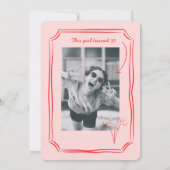 Pink Red Whimsical Funky Cheers 30ste verjaardag Kaart (Achterkant)