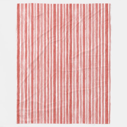 Pink Red White Cane Stripes Christmas Fleece Deken (Voorkant)
