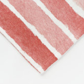 Pink Red White Cane Stripes Christmas Fleece Deken (Hoek)