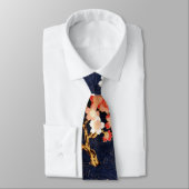 PINK RED WHITE SPRING FLOWERS DEEP BLUE FLORAL STROPDAS (Gebonden)