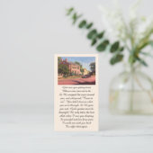 Pink Red Yellow Green Blue Memorial Service Card Visitekaartje (Staand voorkant)